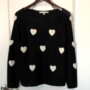 Lauren Conrad Lurex Heart Sweater